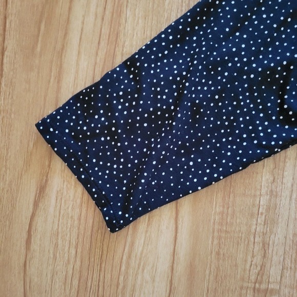 J JIll Wearever Top Shirt Womens Large Black White Swiss Dot Stretchy Everyday - Picture 7 of 12
